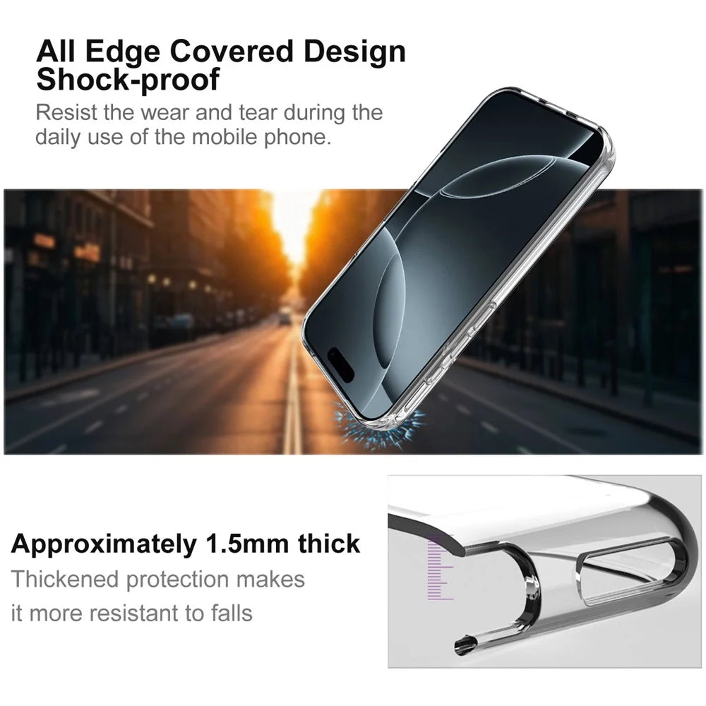 IMAK UX-10 Series For iPhone 17 Pro Clear Phone Case Soft TPU Mobile Back Cover - 4