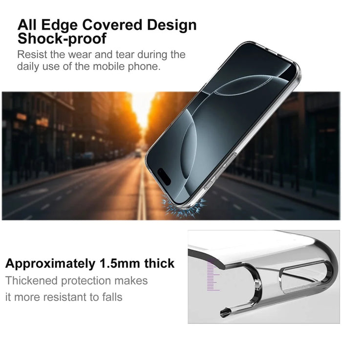 IMAK UX-10 Series For iPhone 17 Pro Max Clear Phone Case Soft TPU Mobile Back Cover - 4