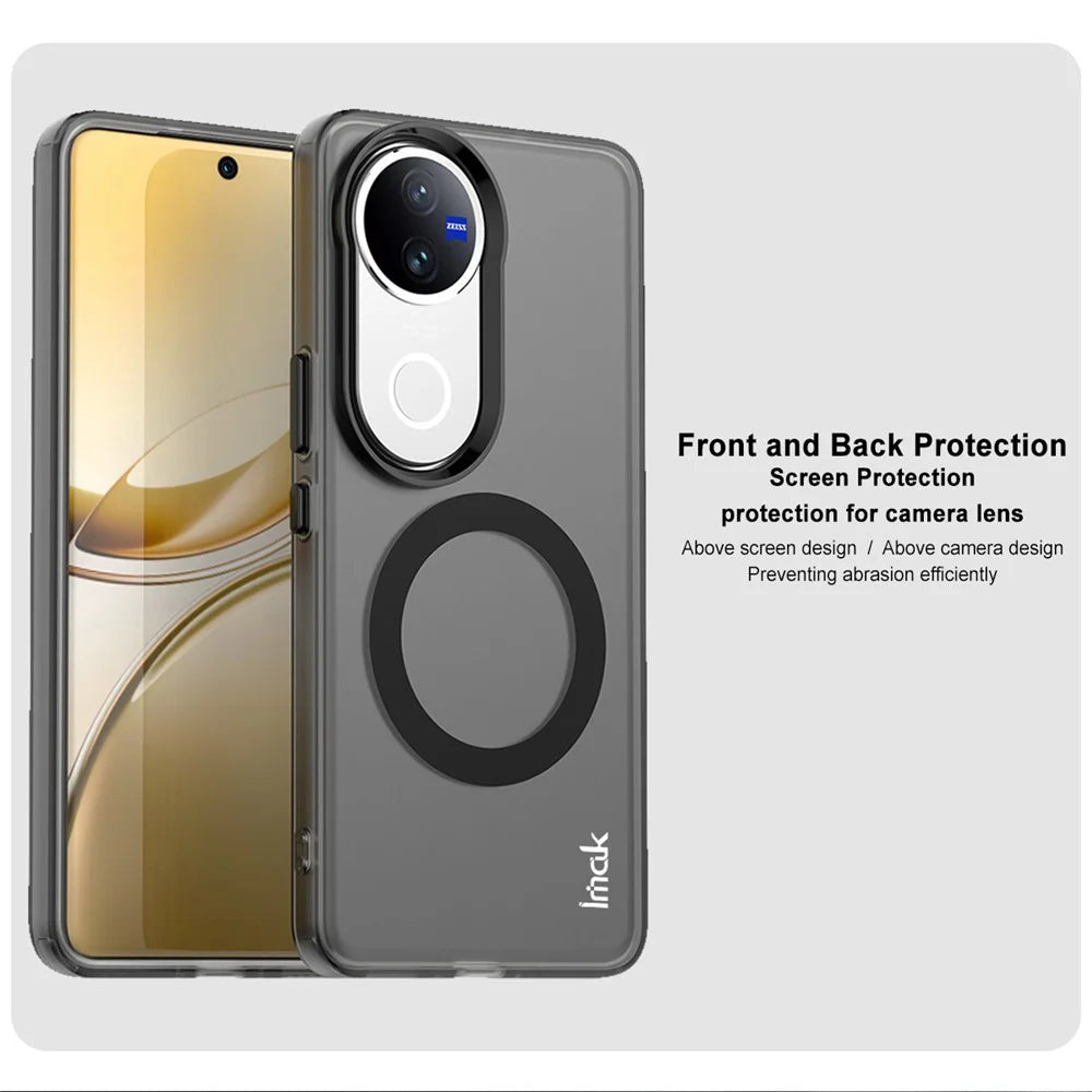 IMAK For vivo V50 5G / V50e 5G Magnetic Case PC + TPU Protective Phone Back Cover - Black - 7