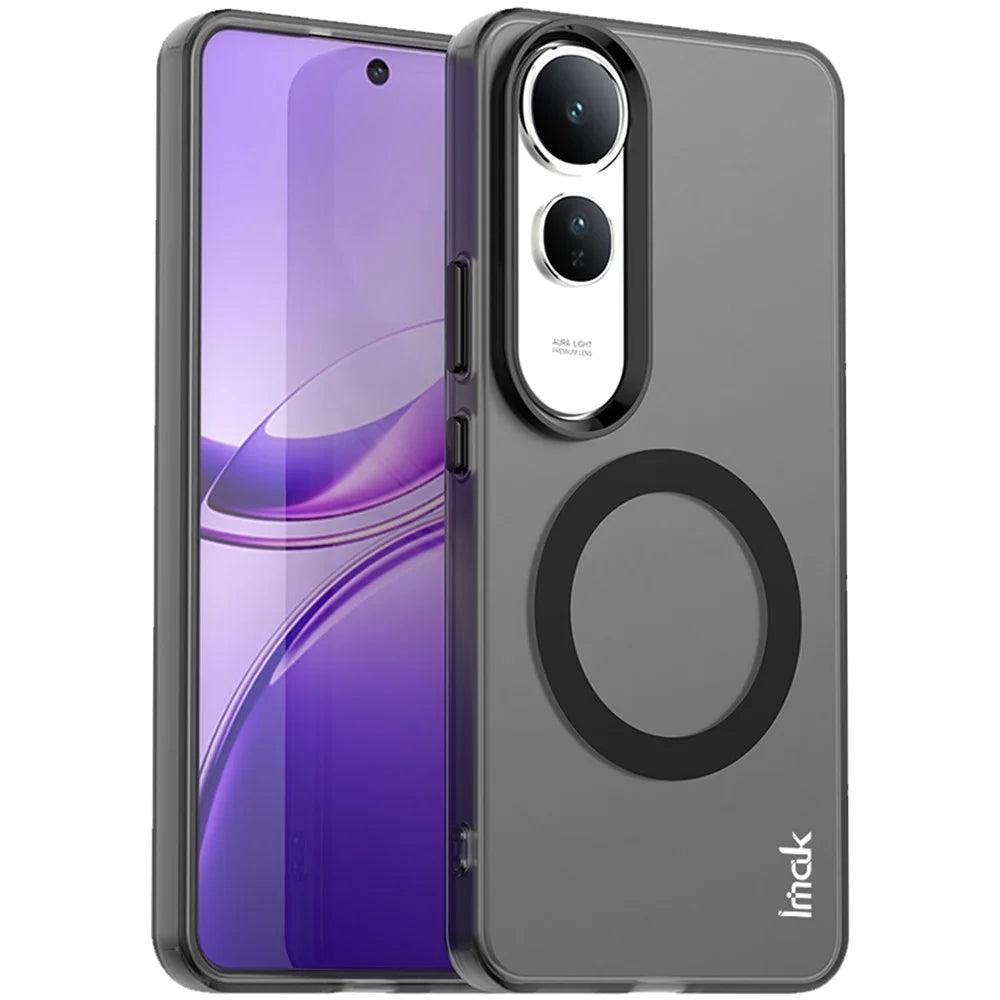 IMAK For vivo V50 Lite 5G Magnetic Case PC + TPU Protective Phone Back Cover - Black - 1