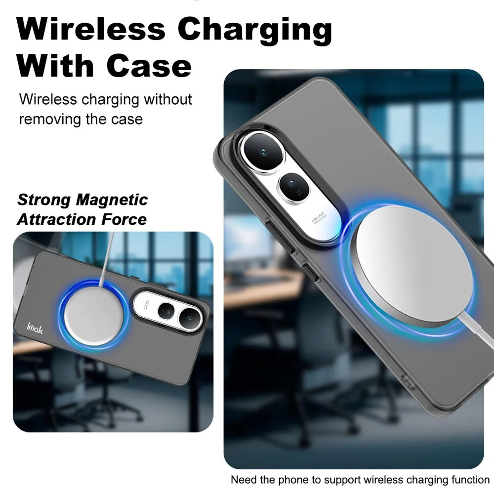IMAK For vivo V50 Lite 5G Magnetic Case PC + TPU Protective Phone Back Cover - Black - 4