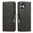 LC.IMEEKE For iPhone 17 Case Calf Texture PU Leather Stand Wallet Phone Cover - Black - 1