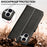 LC.IMEEKE For iPhone 17 Case Calf Texture PU Leather Stand Wallet Phone Cover - Black - 5