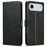 LC.IMEEKE For iPhone Air Case Calf Texture PU Leather Stand Wallet Phone Cover - Black - 1