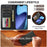 LC.IMEEKE For iPhone Air Case Calf Texture PU Leather Stand Wallet Phone Cover - Black - 7