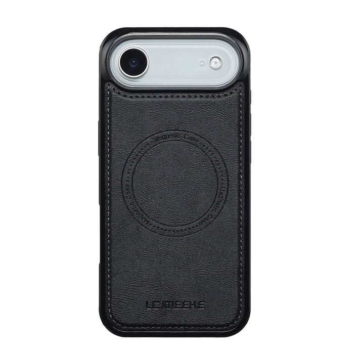 LC.IMEEKE L3 For iPhone Air Magnetic Case Detachable Card Holder Leather TPU Mobile Cover - Black - 6