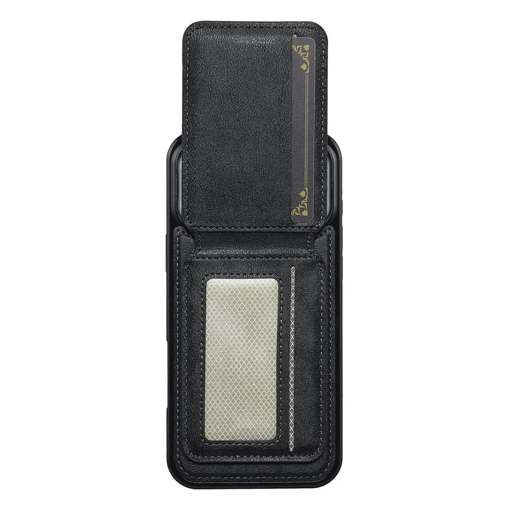 LC.IMEEKE L3 For iPhone 18 Pro / 17 Pro Magnetic Case Detachable Card Holder Leather TPU Mobile Cover - Black - 7