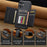 LC.IMEEKE L5 For iPhone 17 Magnetic Phone Case Leather Back Cover with Detachable Card Holder - Black - 7
