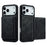 LC.IMEEKE L5 For iPhone 18 Pro Max / 17 Pro Max Magnetic Phone Case Leather Back Cover with Detachable Card Holder - Black - 1