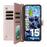 For Oukitel C1 / C1 Pro Case with Shoulder / Wrist Strap Leather Phone Cover Stand Wallet - Pink - 2