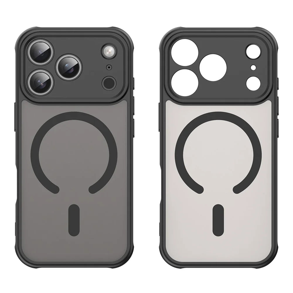 For iPhone 17 Pro Case Compatible with MagSafe Anti Drop PC + TPU Phone Cover - Black - 7