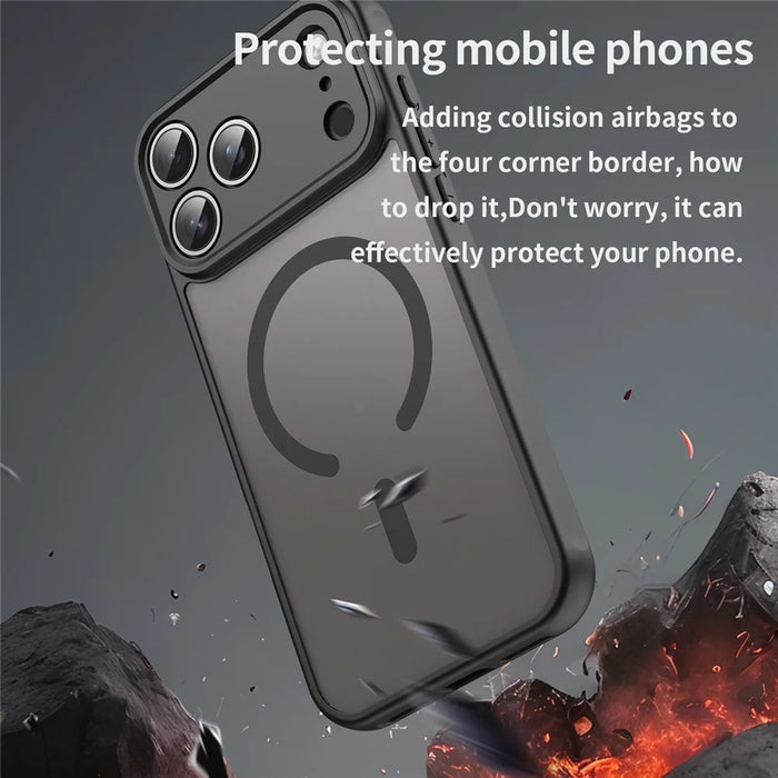 For iPhone 17 Pro Max Case Compatible with MagSafe Anti Drop PC + TPU Phone Cover - Black - 3