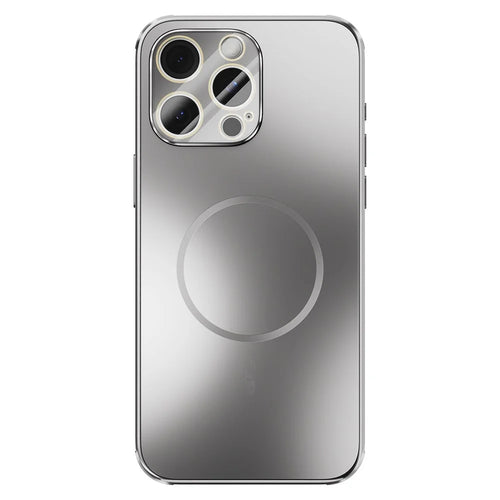 ABEEL For iPhone 15 Pro Case Compatible with MagSafe TPU PC Cooling Matte Phone Back Cover with Lens Film - Titanium Grey - 1
