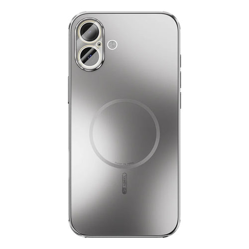 ABEEL For iPhone 16 Case Compatible with MagSafe TPU PC Cooling Matte Phone Back Cover with Lens Film - Titanium Grey - 1