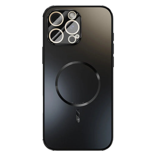 ABEEL For iPhone 16 Pro Max Case Compatible with MagSafe TPU PC Cooling Matte Phone Back Cover with Lens Film - Black - 1