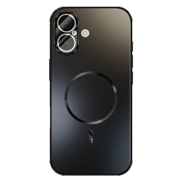 ABEEL For iPhone 17 Case Compatible with MagSafe TPU PC Cooling Matte Phone Back Cover with Lens Film - Black - 1