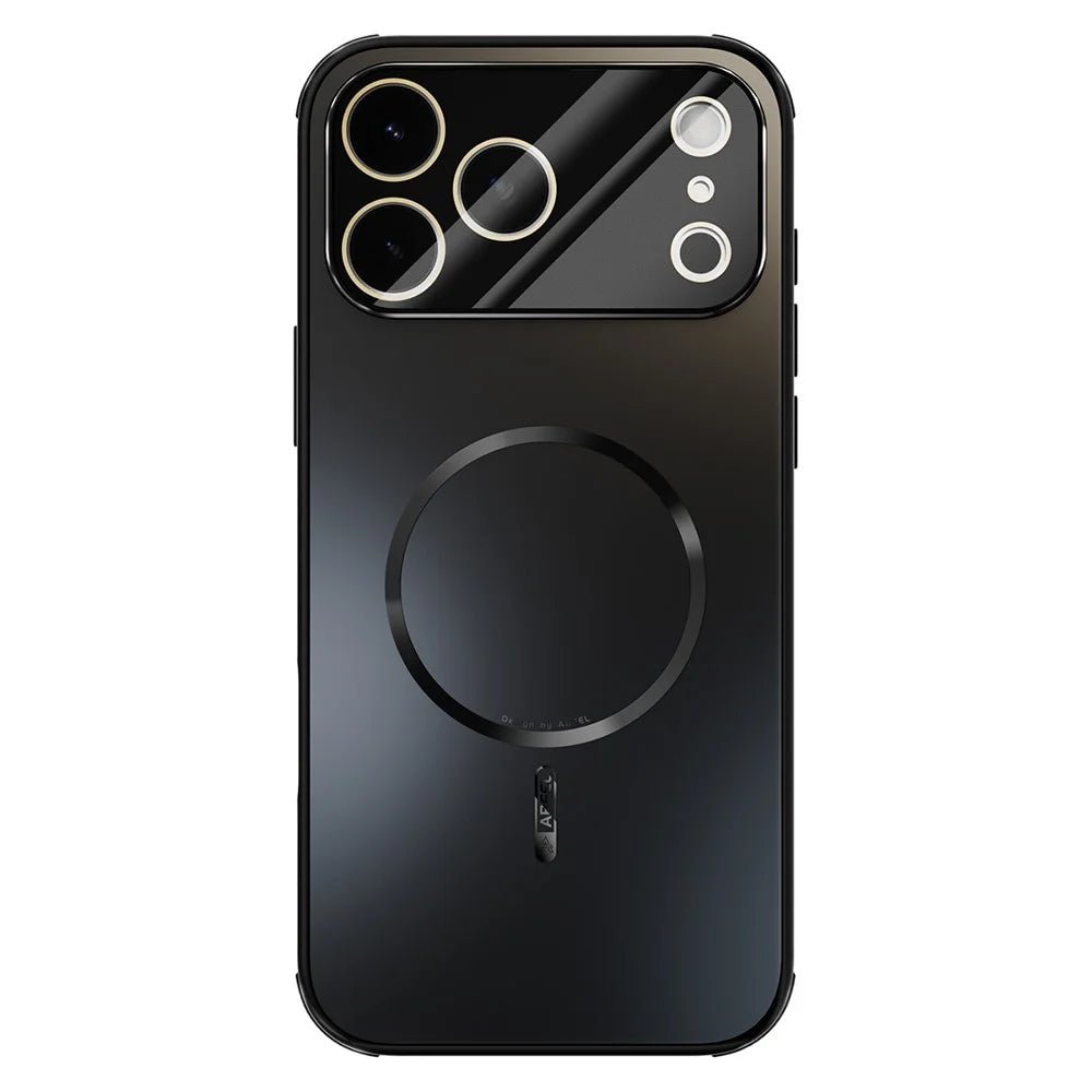 ABEEL For iPhone 17 Pro Max Case Compatible with MagSafe TPU PC Cooling Matte Phone Back Cover with Lens Film - Black - 1