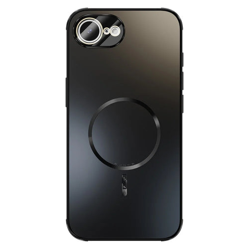 ABEEL For iPhone 17e / 16e Case Compatible with MagSafe TPU PC Cooling Matte Phone Back Cover with Lens Film - Black - 1