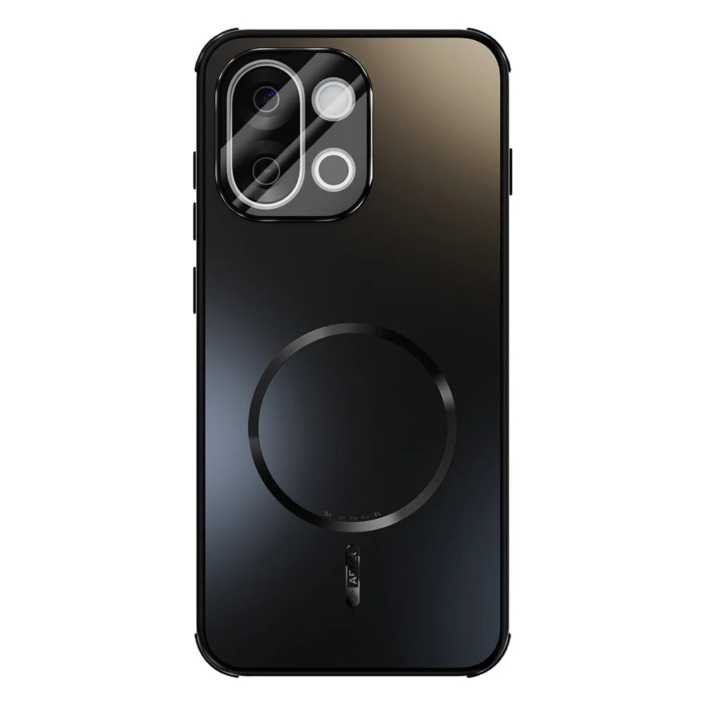 ABEEL For OnePlus 13T 5G Magnetic Case TPU PC Cooling Matte Phone Back Cover with Lens Film - Black - 1