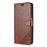 AZNS For Samsung Galaxy S25 FE Case Anti-Scratch PU Leather Stand Wallet Phone Cover - Brown - 4