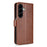 AZNS For Samsung Galaxy S25 FE Case Anti-Scratch PU Leather Stand Wallet Phone Cover - Brown - 5