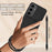 For Samsung Galaxy S24+ Case Liquid Silicone Card Holder Phone Back Cover with Short Strap - Black - 3
