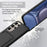 For Samsung Galaxy S24 Ultra Case Liquid Silicone Card Holder Phone Back Cover with Short Strap - Black - 6