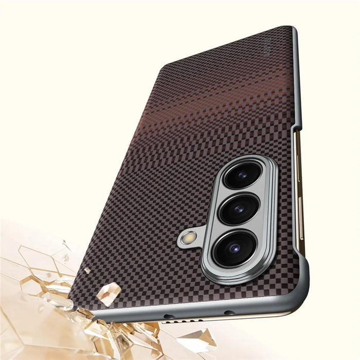 SULADA For Samsung Galaxy Z Fold7 5G Magnetic Case Shockproof Hard PC Phone Back Cover - Sunset Orange - 5