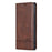 AZNS For Samsung Galaxy S25 FE Case Cowhide Texture PU Leather Wallet Phone Cover - Coffee - 7