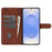 AZNS For Samsung Galaxy S25 FE Case PU Leather Wallet Phone Cover - Brown - 2