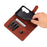 AZNS For Samsung Galaxy S25 FE Case PU Leather Wallet Phone Cover - Brown - 5