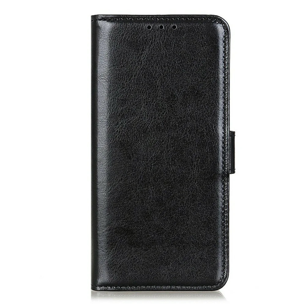 For OnePlus Nord CE5 5G / Ace 5 Racing 5G Case Crazy Horse Texture PU Leather Phone Stand Cover - Black - 5