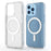 For iPhone 15 Pro Magnetic Case 1.5mm Thickness TPU + PC Clear Phone Back Cover - 1