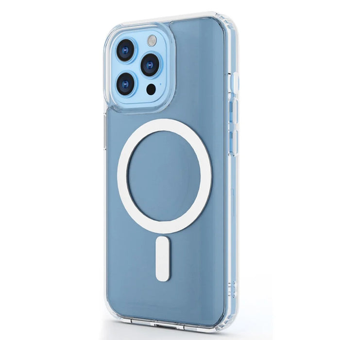 For iPhone 16 Pro Magnetic Case 1.5mm Thickness TPU + PC Clear Phone Back Cover - 1