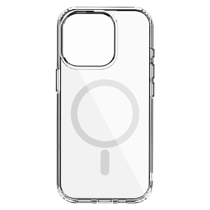 For iPhone 16 Pro Magnetic Case 1.5mm Thickness TPU + PC Clear Phone Back Cover - 2