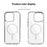 For iPhone 16 Pro Magnetic Case 1.5mm Thickness TPU + PC Clear Phone Back Cover - 5