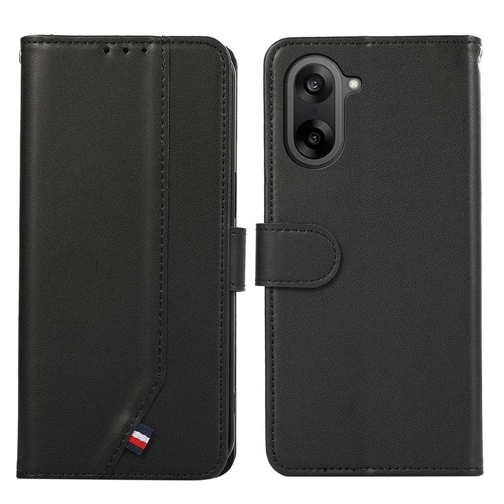 For OnePlus Nord CE5 5G / Ace 5 Racing 5G Case RFID Blocking Flip Leather Phone Cover - Black - 1