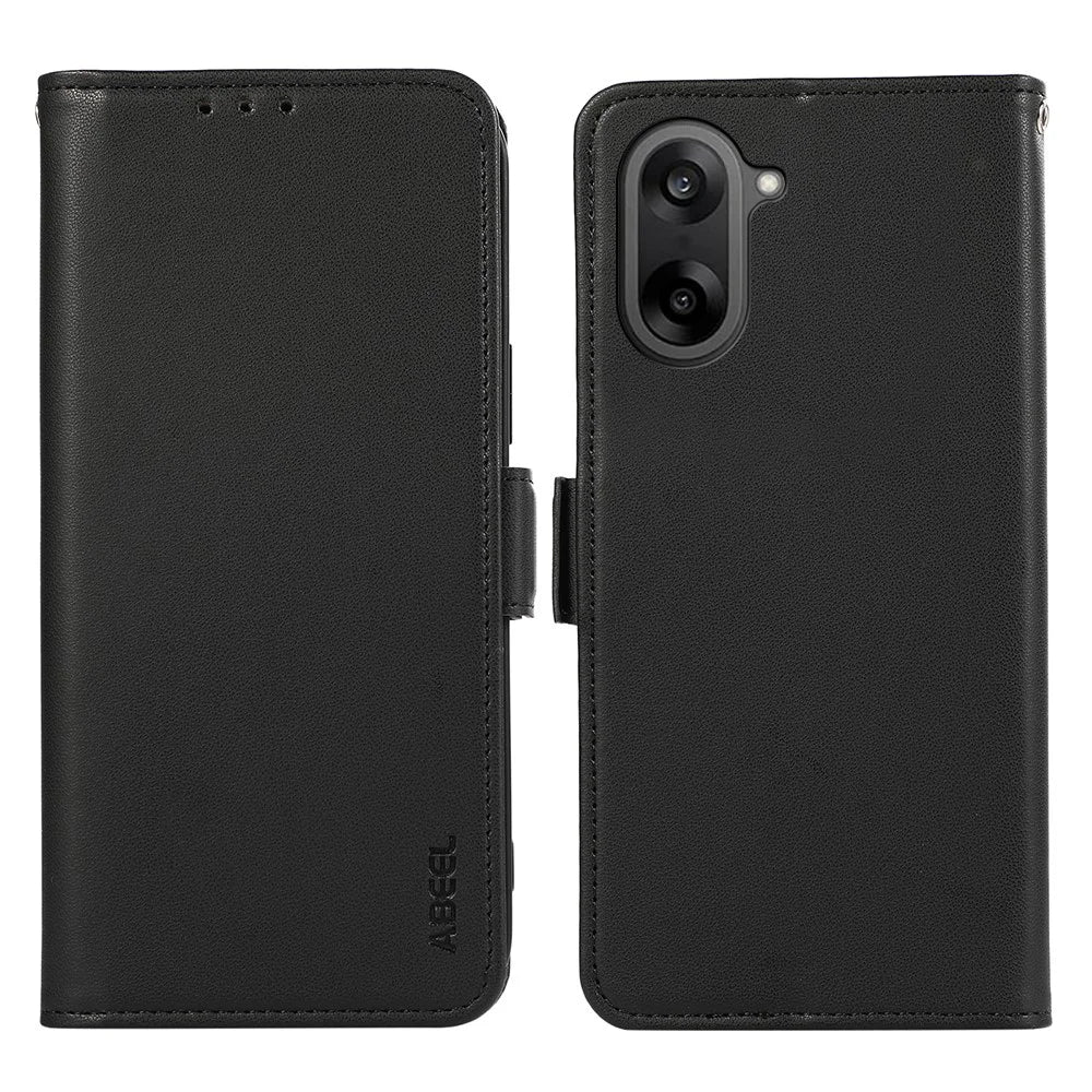 ABEEL For OnePlus Nord CE5 5G / Ace 5 Racing 5G Case Leather Phone Cover with RFID Blocking Wallet - Black - 1