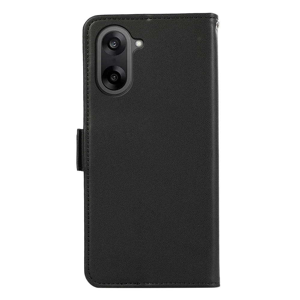 ABEEL For OnePlus Nord CE5 5G / Ace 5 Racing 5G Case Leather Phone Cover with RFID Blocking Wallet - Black - 7