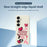 For Samsung Galaxy S25 Case Pink Elements Pattern Printing Straight Edge TPU Phone Back Cover - Beige - 3