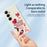 For Samsung Galaxy S25 Case Pink Elements Pattern Printing Straight Edge TPU Phone Back Cover - Beige - 4