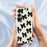 For Samsung Galaxy S25 Case Black Bow Pattern Printing Straight Edge TPU Phone Back Cover - Beige - 5