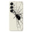 For Samsung Galaxy S25 Case Spider Pattern Printing Straight Edge TPU Phone Back Cover - Beige - 1