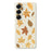 For Samsung Galaxy S25 Case Maple Leaves Pattern Printing Straight Edge TPU Phone Back Cover - Beige - 1