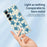 For Samsung Galaxy S25 Case Blue Turtle Pattern Printing Straight Edge TPU Phone Back Cover - Beige - 4