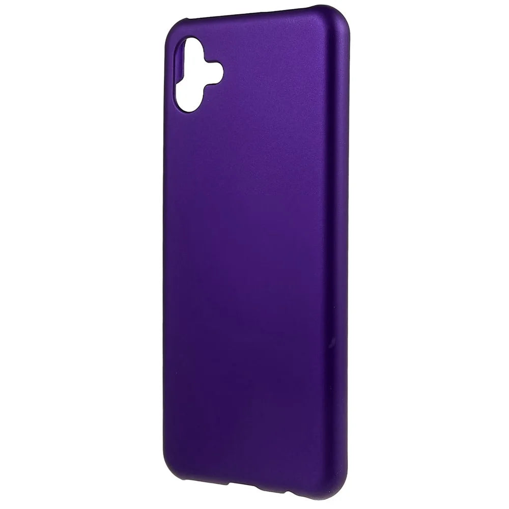 For Samsung Galaxy A04 4G (164.4 x 76.3 x 9.1 mm) Rubberized Glossy Hard PC Phone Case Anti-drop Protective Back Cover - Purple - 2