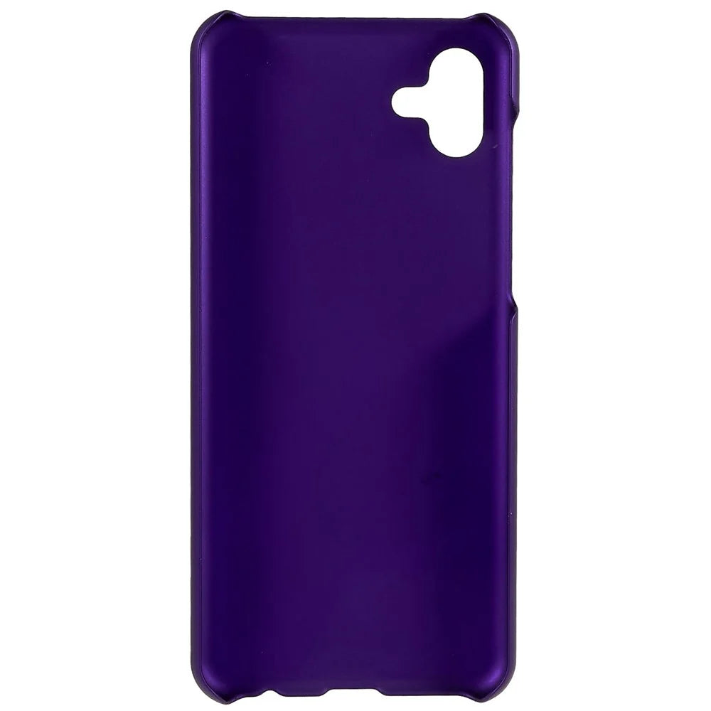 For Samsung Galaxy A04 4G (164.4 x 76.3 x 9.1 mm) Rubberized Glossy Hard PC Phone Case Anti-drop Protective Back Cover - Purple - 3