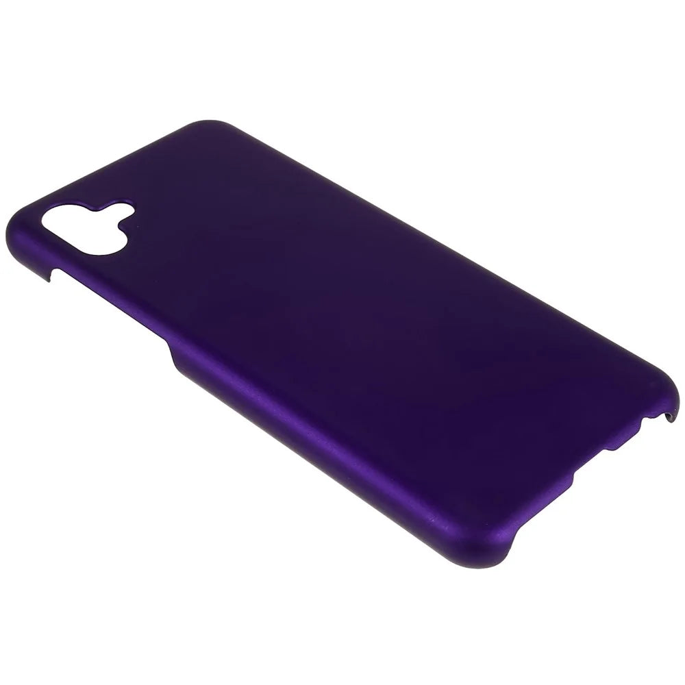 For Samsung Galaxy A04 4G (164.4 x 76.3 x 9.1 mm) Rubberized Glossy Hard PC Phone Case Anti-drop Protective Back Cover - Purple - 4