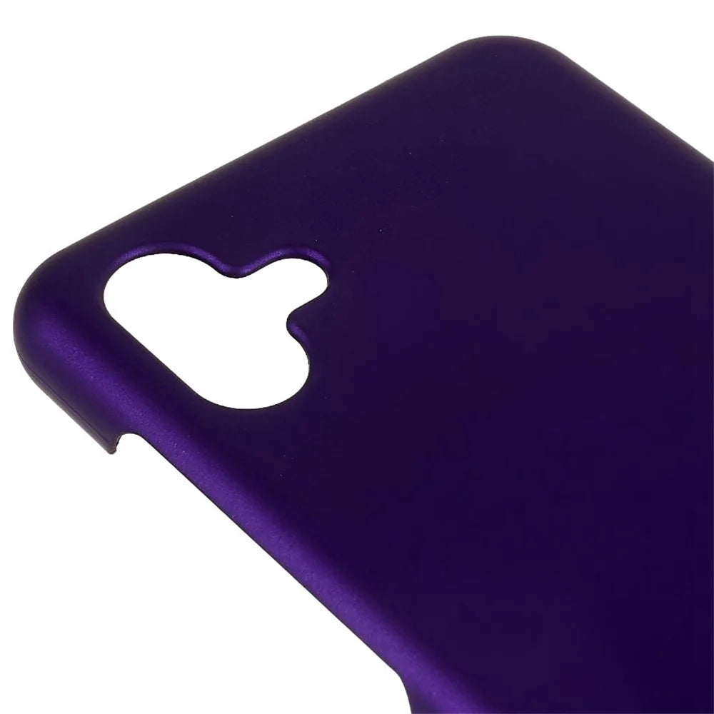 For Samsung Galaxy A04 4G (164.4 x 76.3 x 9.1 mm) Rubberized Glossy Hard PC Phone Case Anti-drop Protective Back Cover - Purple - 5