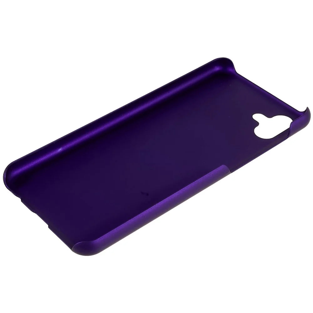 For Samsung Galaxy A04 4G (164.4 x 76.3 x 9.1 mm) Rubberized Glossy Hard PC Phone Case Anti-drop Protective Back Cover - Purple - 6